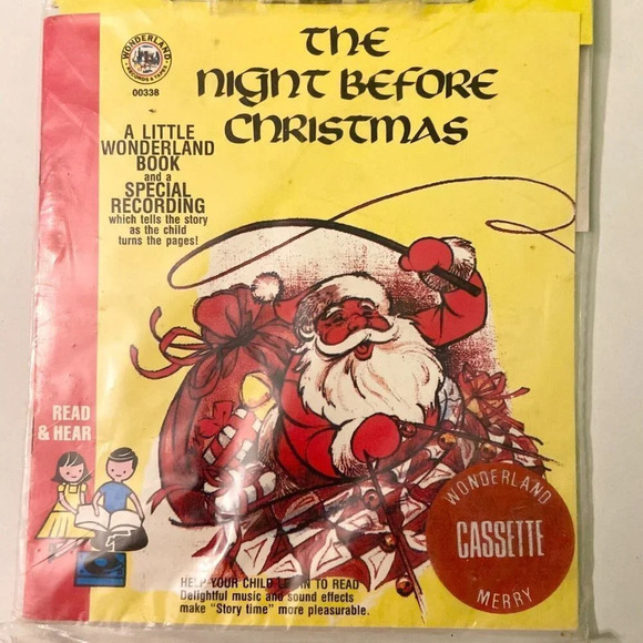 Vintage 1984 The  Night Before Christmas Read Along Book Cassette Tape - Picture 3 of 11